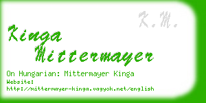 kinga mittermayer business card